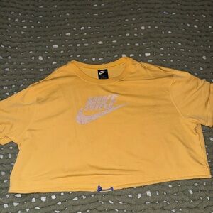 Nike Golden Yellow Cropped Tee